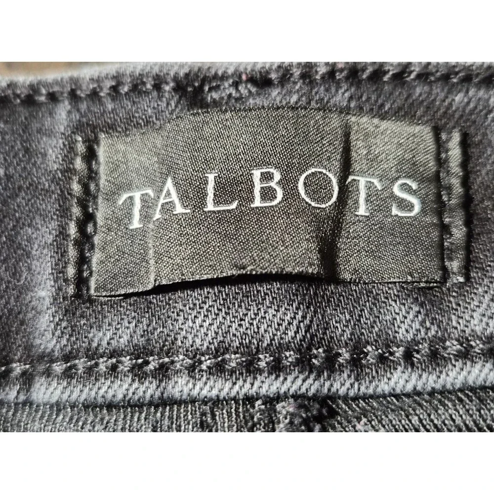 Talbots Women 16W Black Ankle Jeggings Stretch Denim Slim Fit Jeans Plus Size